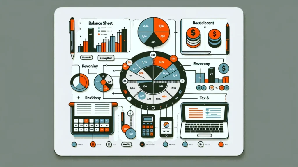 Gráfico ilustrativo sobre como normas de contabilidade impactam a gestão financeira de pequenas empresas. - ilustração