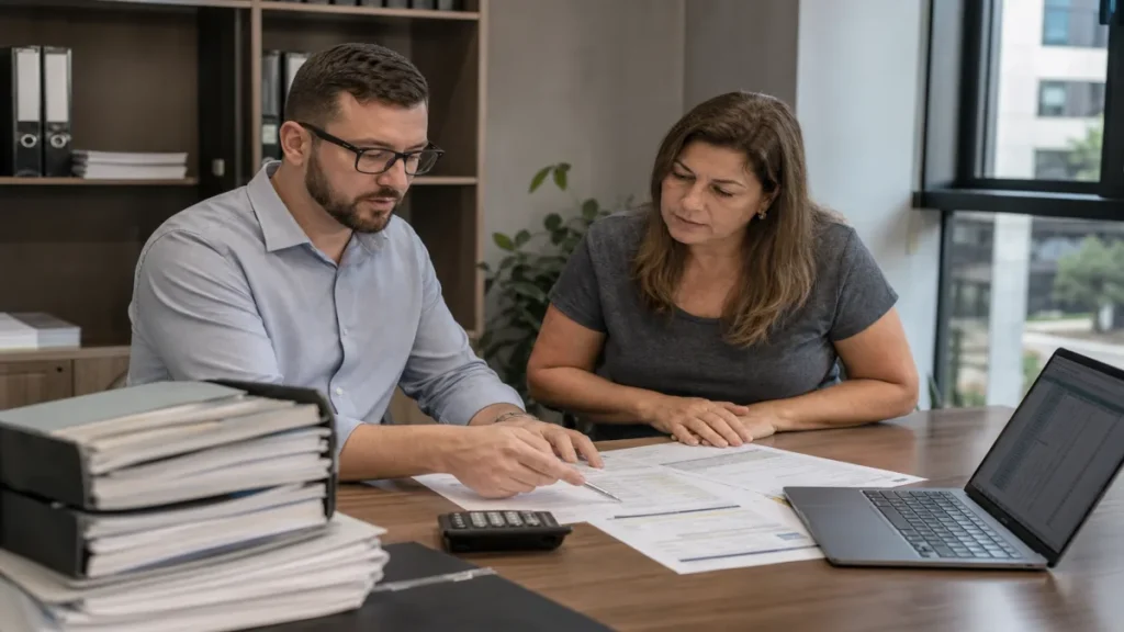 Consultoria Tributária Para Empresas Em Santa Catarina: Foco Em Regularidade 2 Especialista revisando documentos de controles internos que reduzem exposição relacionados à consultoria tributária para.